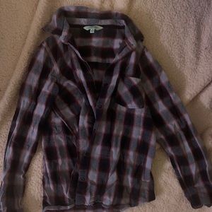 Large plaid button up